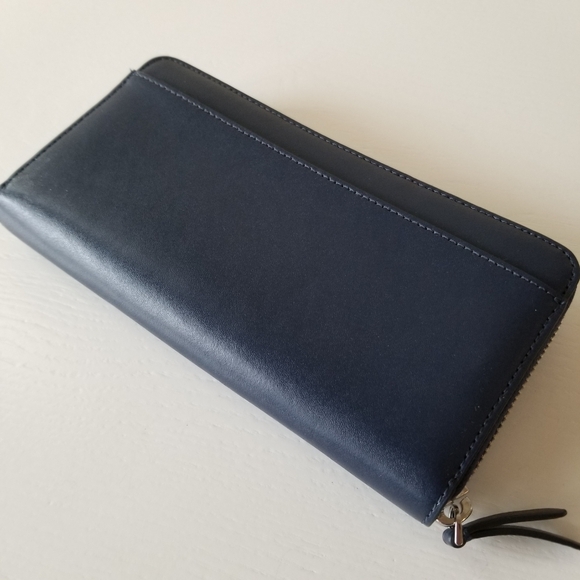 Kate Spade Zip Around Continental Navy Wallet - Picture 4 of 11